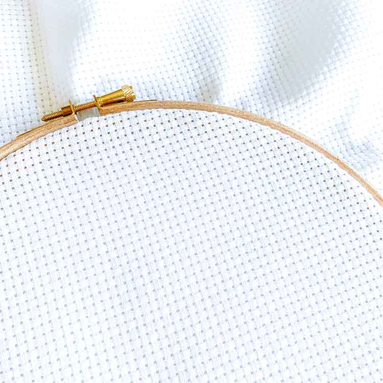 Aida 8 count wit kruissteek stof