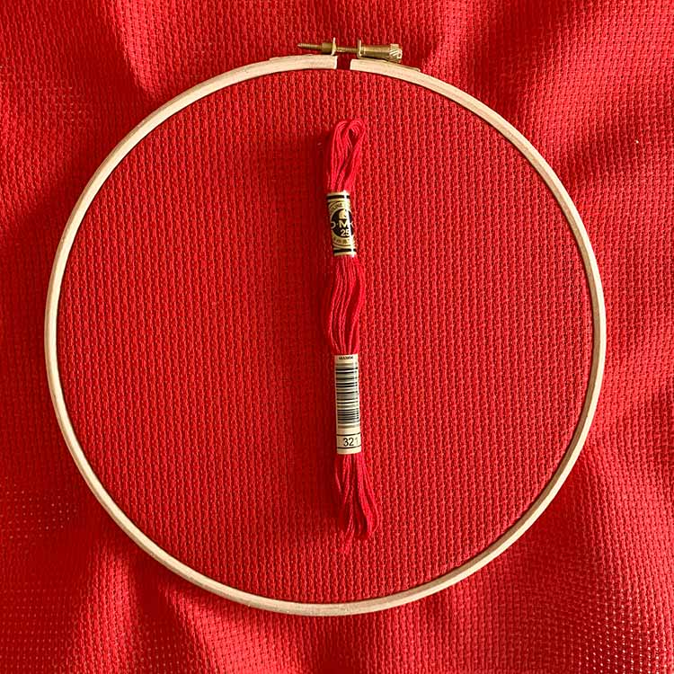 Christmas Red Aida 8 kruissteek stof voor kinderen