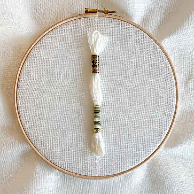 Cashel linnen 28 count antique white evenweave