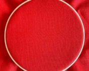 rood linnen 32 count evenweave kruissteek stof Studio Koekoek