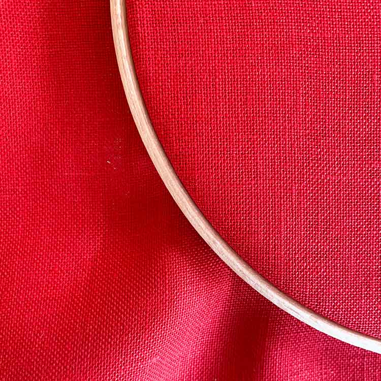 rood linnen 32 count evenweave kruissteek stof Studio Koekoek