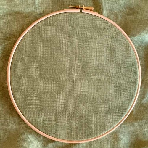 belfast oliv 32 count linen evenweave cross stitch fabric green