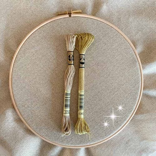 belfast gold sparkle 32 count linen evenweave cross stitch fabric