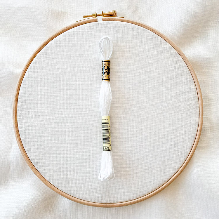 Newcastle 40 count borduurlinnen wit