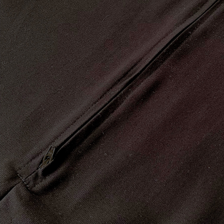 ecologische katoen kussenrug paneel met rits zwart