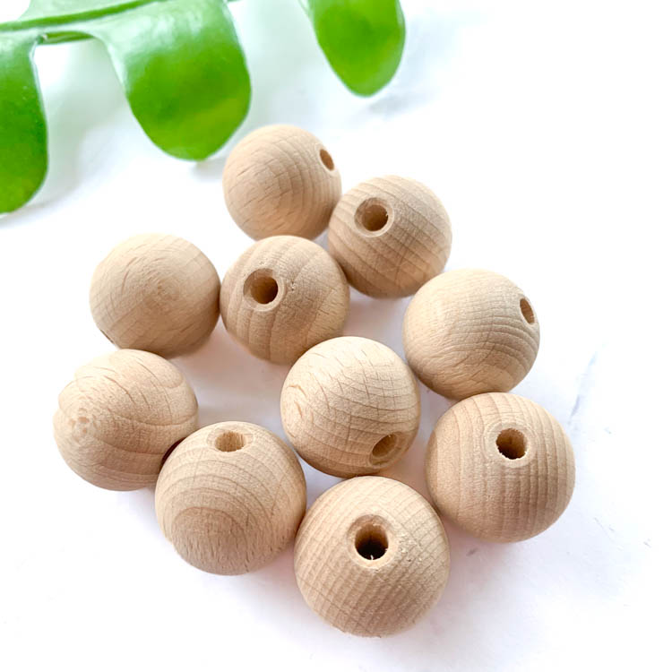 whitewood beads 20 mm natural wooden beads