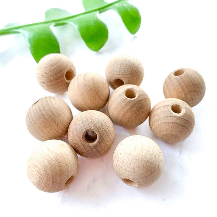 whitewood beads 25 mm wooden beads