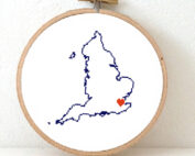 Stitchamap England map cross stitch pattern