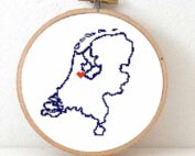 Stitchamap - netherlands map cross stitch pattern