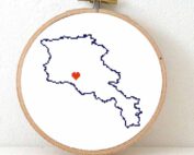 stitchamap - armenia map cross stitch pattern