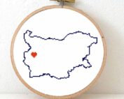 Stitchamap - Bulgaria map cross stitch pattern