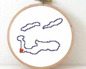 Stitchamap Cayman Islands map cross stitch pattern
