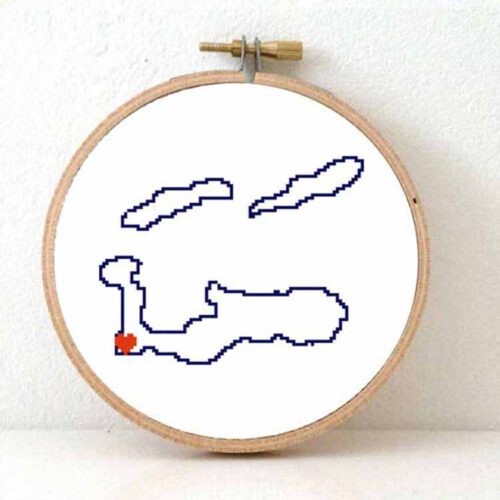 Stitchamap Cayman Islands map cross stitch pattern