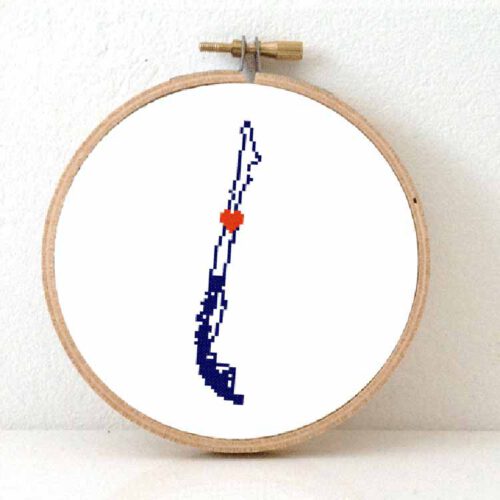 Stitchamap Chile map cross stitch pattern