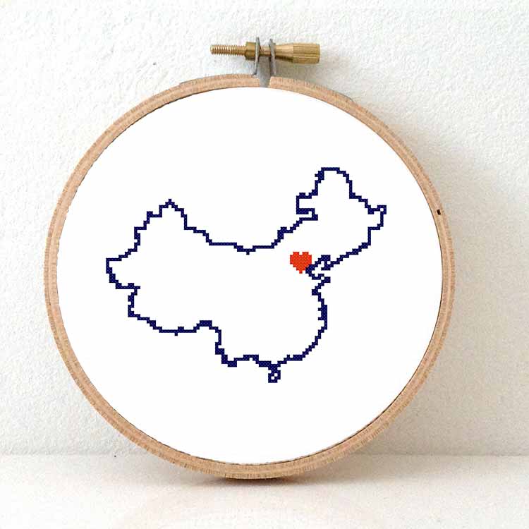 Q2hpbmEgbWFwIGNyb3NzIHN0aXRjaCBwYXR0ZXJu