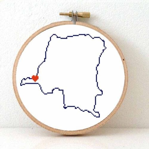 stitchamap - congo kruissteek patroon kaart