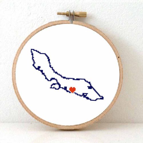 Stitchamap Curacao map cross stitch pattern