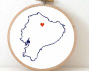 Stitchamap Ecuador map cross stitch pattern