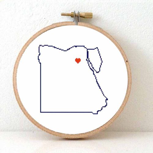 Stitchamap Egypte kaart kruissteek patroon