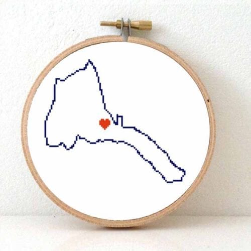 Stitchamap - eritrea kaart kruissteek patroon