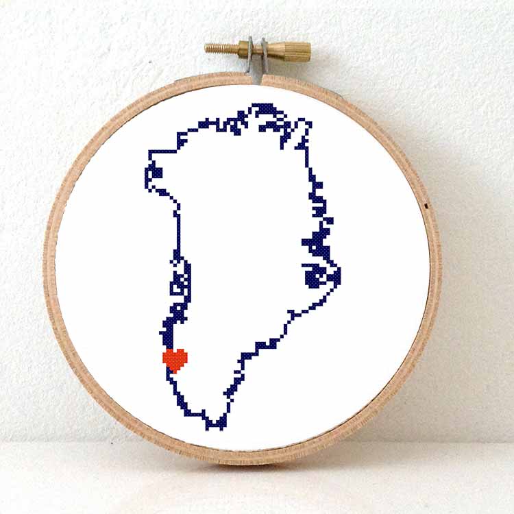 Groenland kruissteek patroon