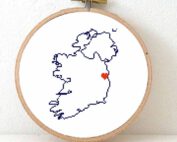 Ireland map cross stitch pattern