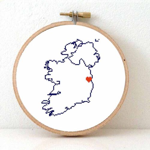 Ierland kaart kruissteek patroon