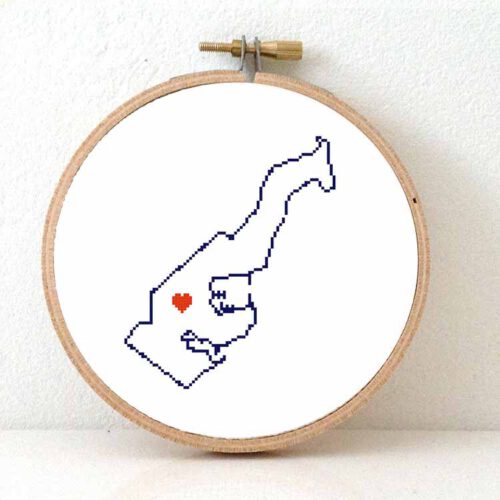 Stitchamap Monaco kaart kruissteek patroon