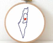 Stitchamap Palestina map cross stitch pattern