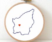 San Marino map cross stitch pattern