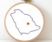 stitchamap - Saudi Arabia map cross stitch pattern