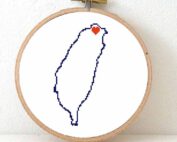 Stitchamap - Taiwan map cross stitch pattern