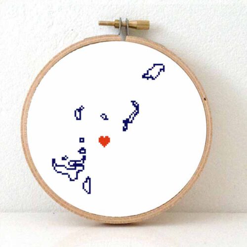 Tonga kaart kruissteek patroon