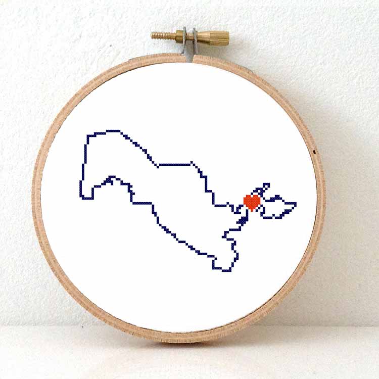 Oezbekistan kaart kruissteek patroon