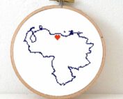 Venezuela map cross stitch pattern