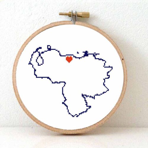 Venezuela map cross stitch pattern