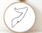 Somalia map cross stitch pattern