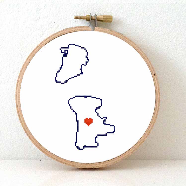 Macau kaart kruissteek patroon