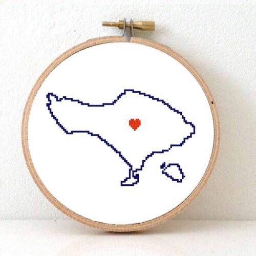 Bali kaart kruissteek patroon