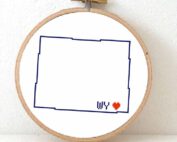 stitchamap - wyoming cross stitch pattern map