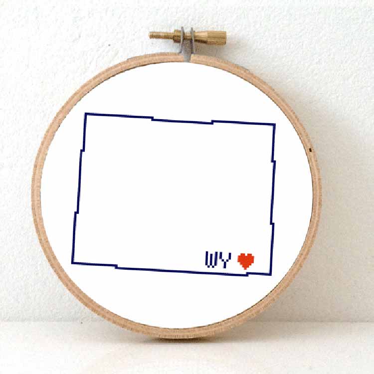 stitchamap - wyoming kruissteek patroon kaart