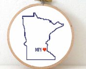 Stitchamap - minnesota cross stitch pattern