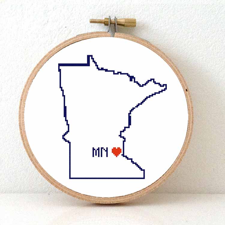 Stitchamap - minnesota kruissteek patroon
