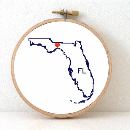 Stitchamap - Florida kaart kruissteek patroon