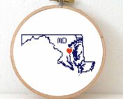 Stitchamap - Maryland cross stitch pattern for beginners