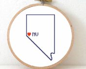 Stitchamap - nevada map cross stitch pattern