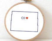 Stitchamap - Colorado map cross stitch pattern