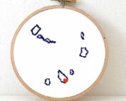 Cape verde map cross stitch pattern