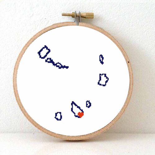 Kaapverdië kaart kruissteek patroon