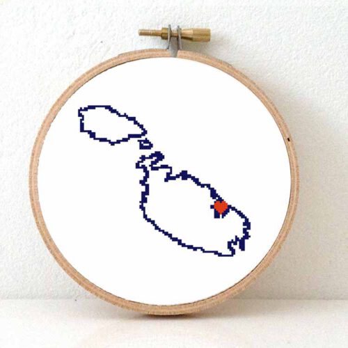 Malta kaart kruissteek patroon
